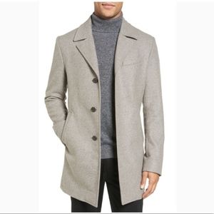 Michael Kors Slimfit Men's Wool Coat in Sandy Grey